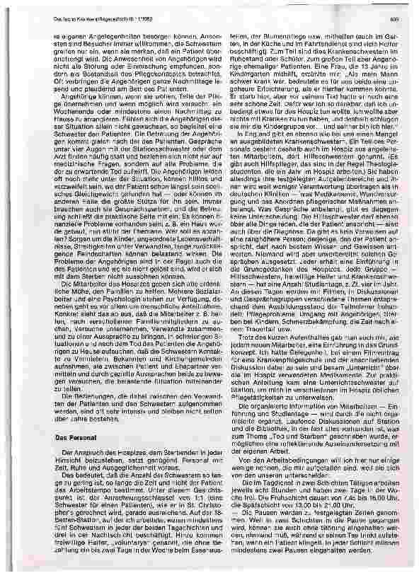Vorschauseite 4: Die Pflege Sterbender im St. Christopher Hospice