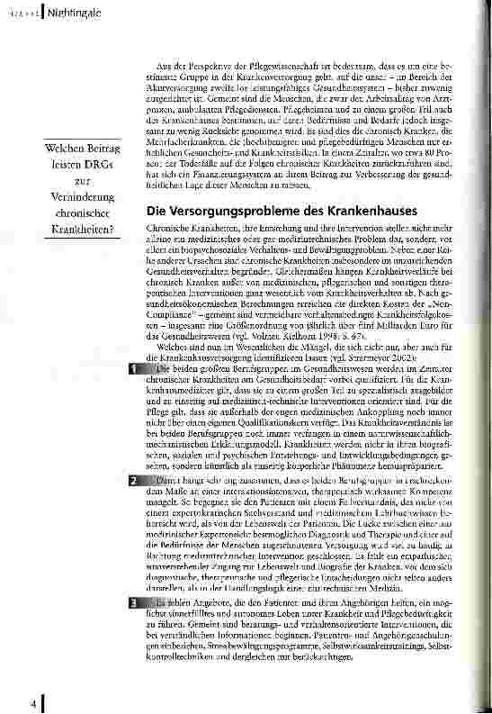 Vorschauseite 2: Richtungswechsel Medizinische und pflegerische Versorgung im Zeitalter der Diagnosis Related Groups (DRGs)