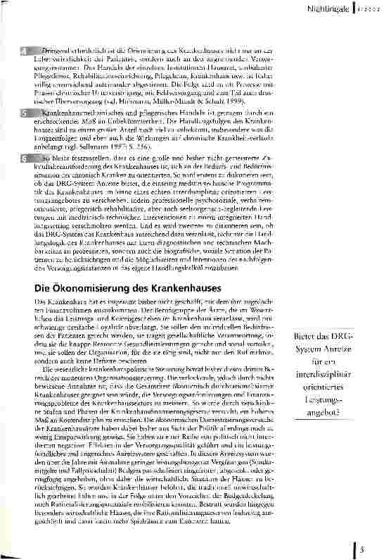 Vorschauseite 3: Richtungswechsel Medizinische und pflegerische Versorgung im Zeitalter der Diagnosis Related Groups (DRGs)