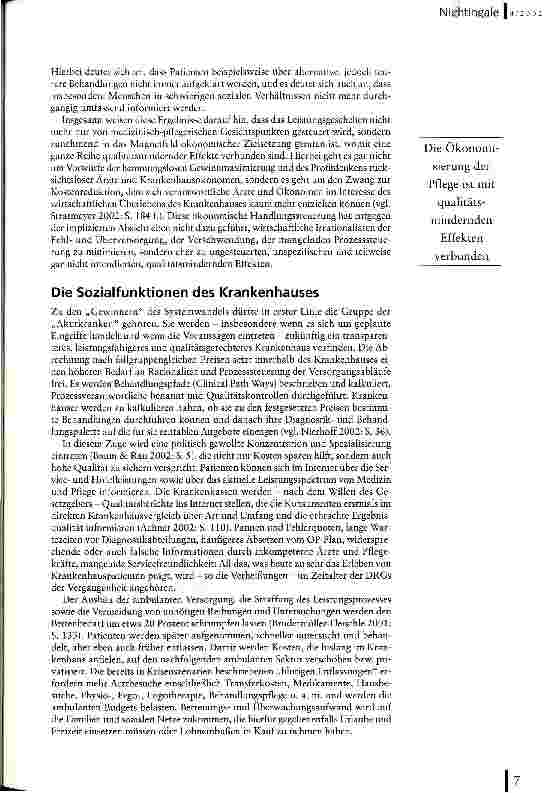 Vorschauseite 5: Richtungswechsel Medizinische und pflegerische Versorgung im Zeitalter der Diagnosis Related Groups (DRGs)