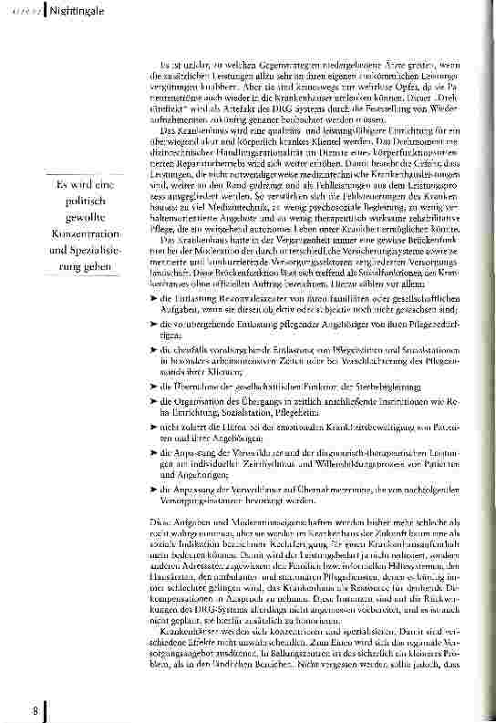 Vorschauseite 6: Richtungswechsel Medizinische und pflegerische Versorgung im Zeitalter der Diagnosis Related Groups (DRGs)