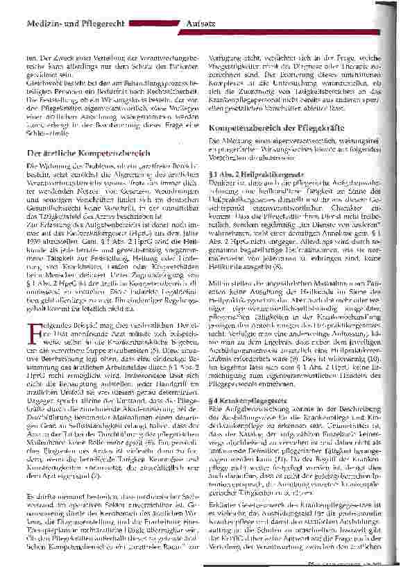 Vorschauseite 2: Der arztfreie Bereich in der Krankenpflege (1)