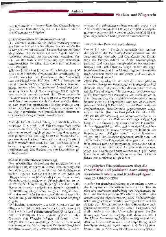 Vorschauseite 3: Der arztfreie Bereich in der Krankenpflege (1)