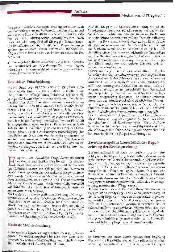 Vorschauseite 5: Der arztfreie Bereich in der Krankenpflege (1)