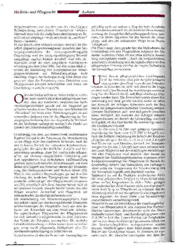 Vorschauseite 6: Der arztfreie Bereich in der Krankenpflege (1)