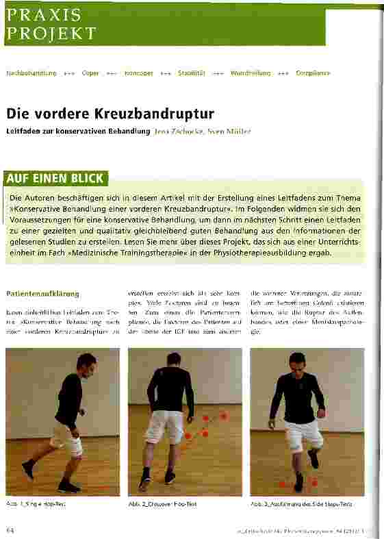 Vorschauseite 1: Die vordere Kreuzbandruptur
