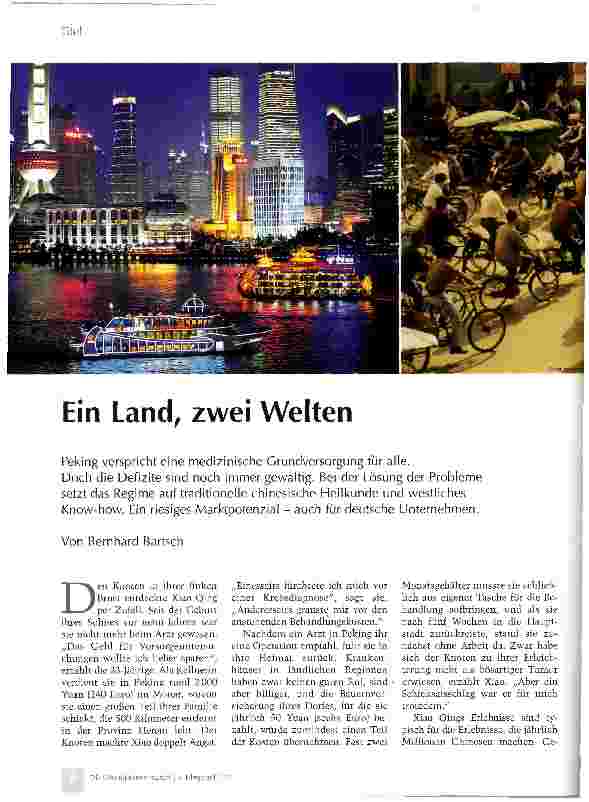 Vorschauseite 1: Ein Land, zwei Welten