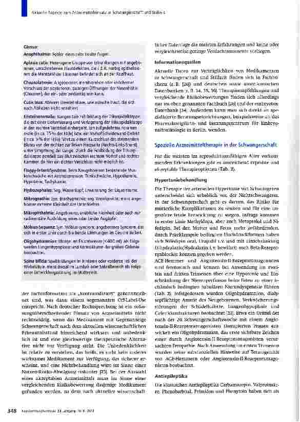 Vorschauseite 2: Aktuelle Aspekte zum Arzneimitteleinsatz in Schwangerschaft und Stillzeit