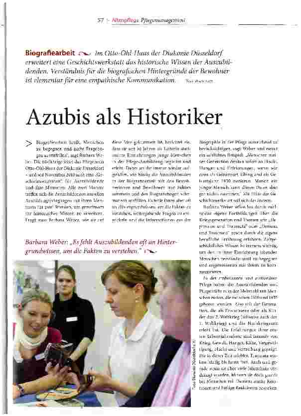 Vorschauseite 1: Azubis als Historiker