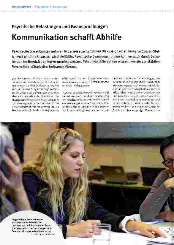 Vorschauseite 1: Psychische Belastungen und BeanspruchungenKommunikation schafft Abhilfe