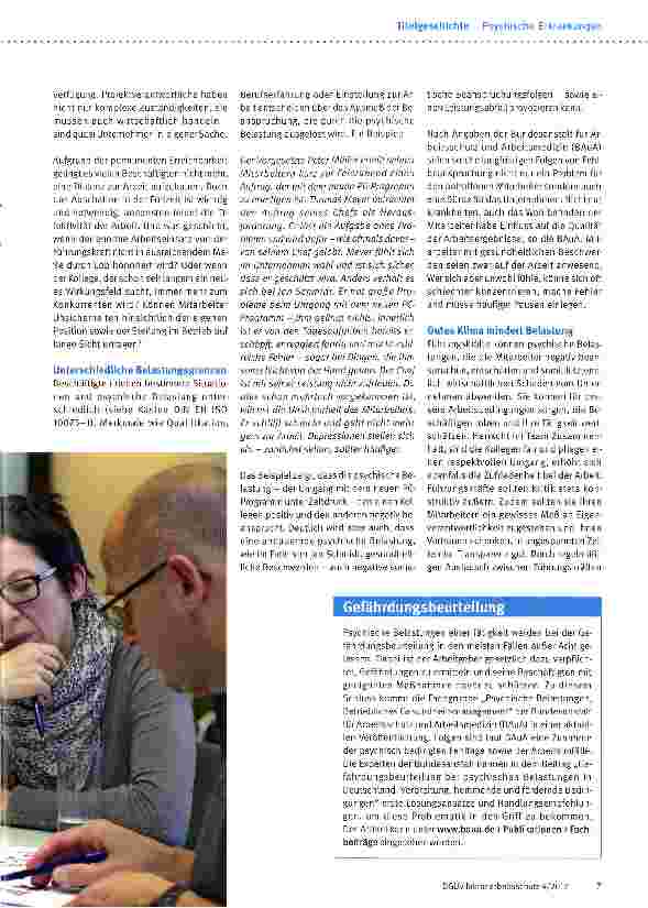 Vorschauseite 2: Psychische Belastungen und BeanspruchungenKommunikation schafft Abhilfe