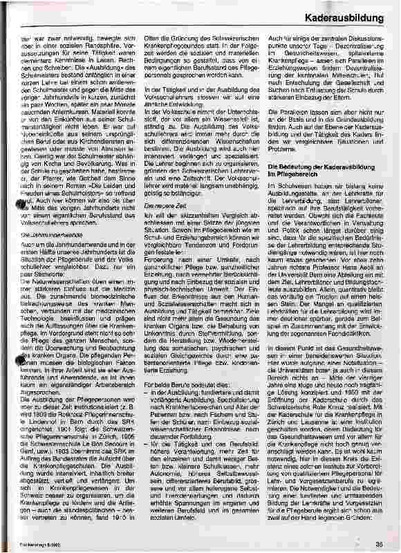 Vorschauseite 2: Zur Aufgabe und Stellung der Kaderschule