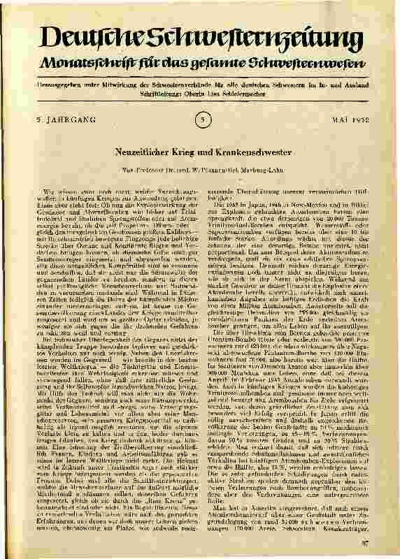Vorschauseite 1: Neuzeitlicher Krieg und Krankenschwester