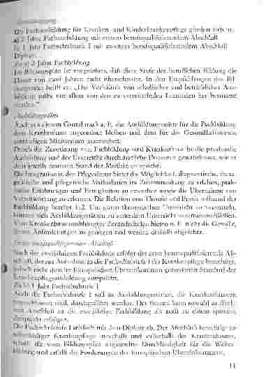 Vorschauseite 3: Stellungnahme der ADS zur Neuordnung der Krankenpflegeund Kinderkrankenpflegeausbildung