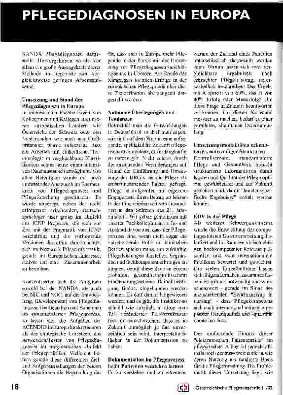Vorschauseite 3: Pflegediagnosen nur etwas für Wissenschaft und Forschung?