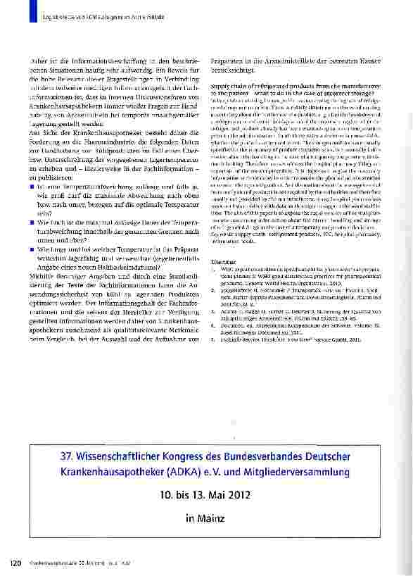 Vorschauseite 4: Logistikkette von kühl zu lagernden Arzneimitteln