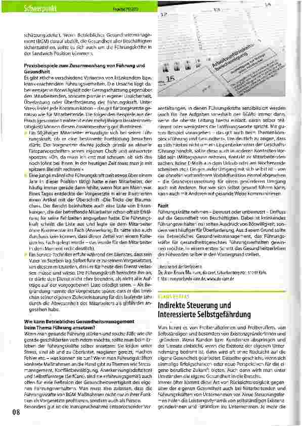 Vorschauseite 1: Indirekte Steuerung und Interessierte Selbstgefährdung