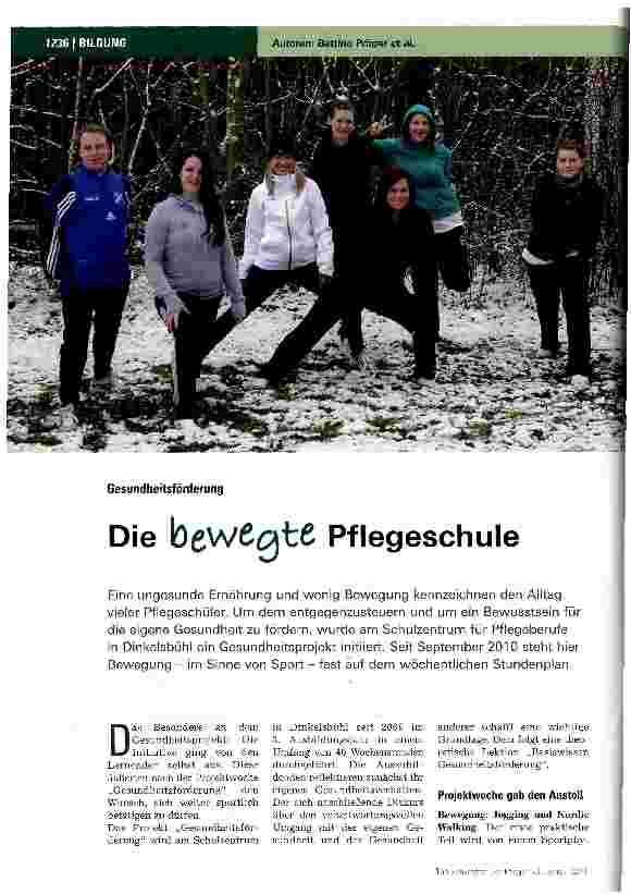 Vorschauseite 1: Die bewegte Pflegeschule