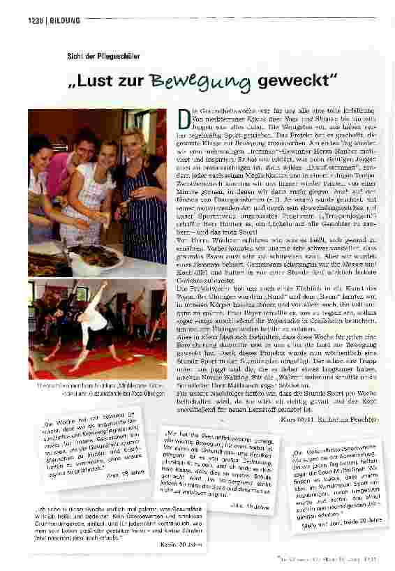 Vorschauseite 3: Die bewegte Pflegeschule