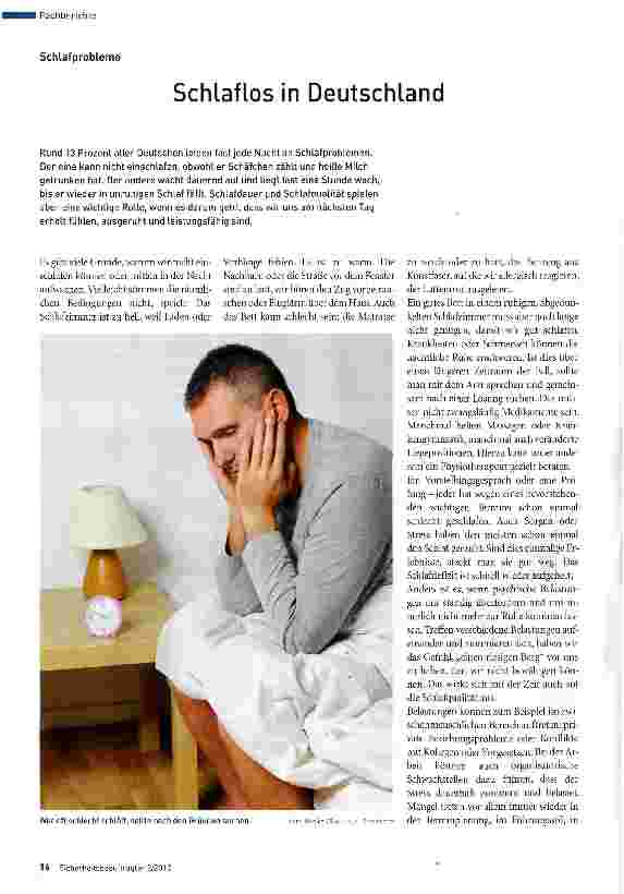Vorschauseite 1: Schlaflos in Deutschland