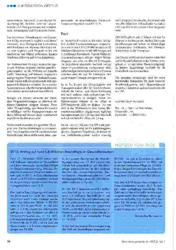 Vorschauseite 3: Nicht-operative Therapie bei symptomatischen Myomen