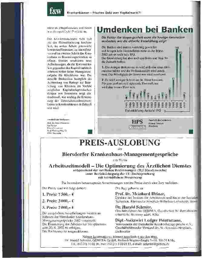 Vorschauseite 3: Krankenhäuser und Kapitalmarkt