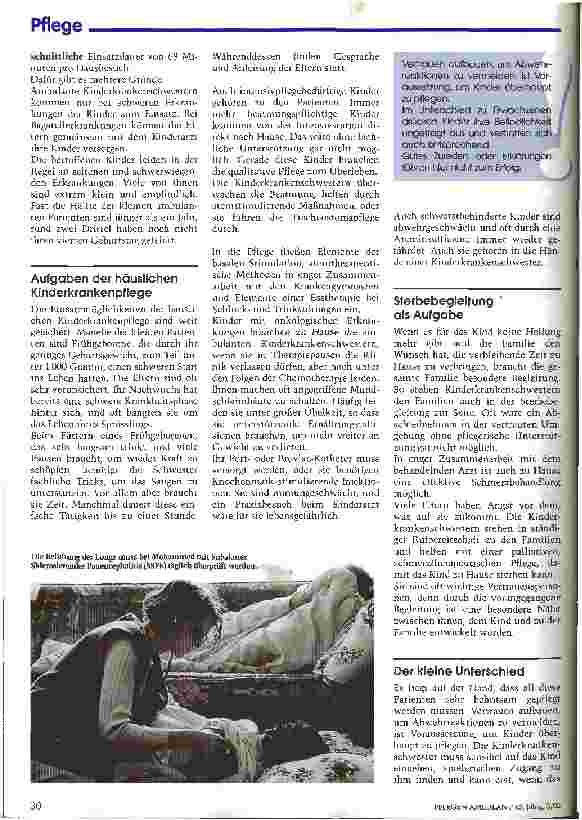 Vorschauseite 2: Wurde die häusliche Kinderkrankenpflege in den Richtlinien vergessen? Verband fordert Änderungen