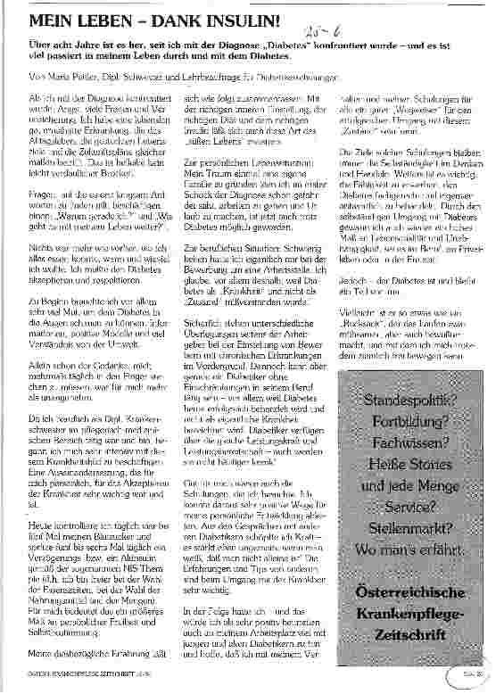 Vorschauseite 1: Mein Leben - Dank Insulin