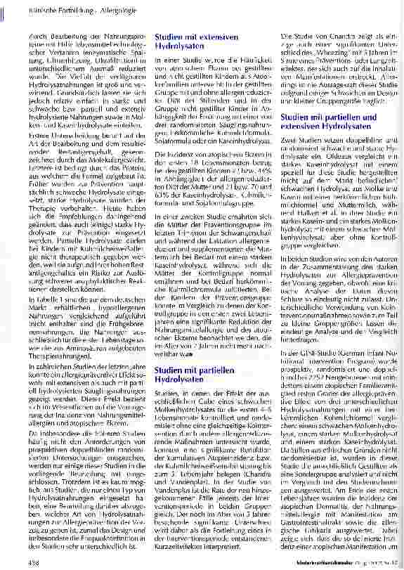 Vorschauseite 3: Primäre Allergieprävention durch nutritive Maßnahmen
