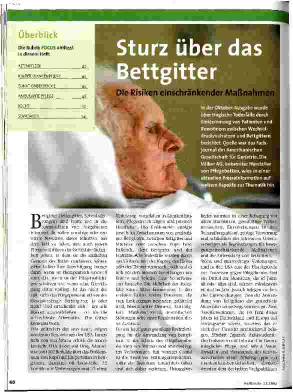 Vorschauseite 1: Sturz über das Bettgitter