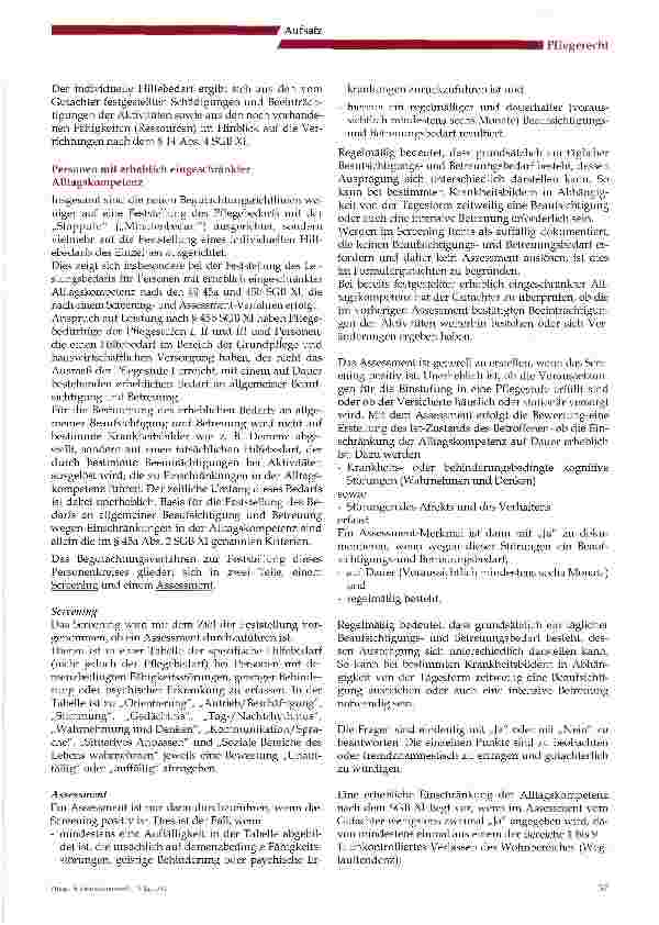 Vorschauseite 4: Die Grundlagen der Pflegeeinstufung und Pflegebegutachtung nach der Pflegeversicherung (SGB XI)