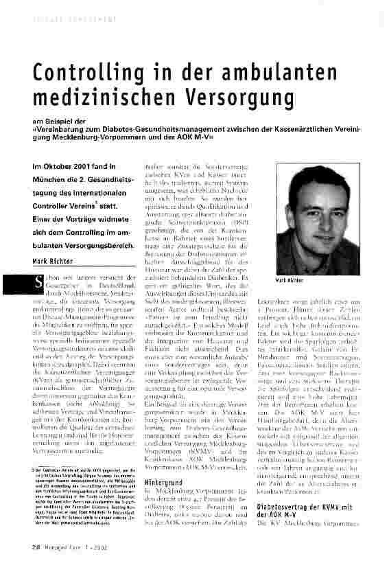 Vorschauseite 1: Controlling in der ambulanten medizinischen Versorgung