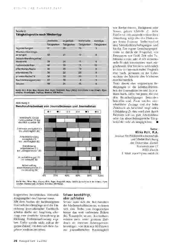 Vorschauseite 3: Bunt wie die Medienwelt selbst: Der journalistische Berufsstand in der Schweiz