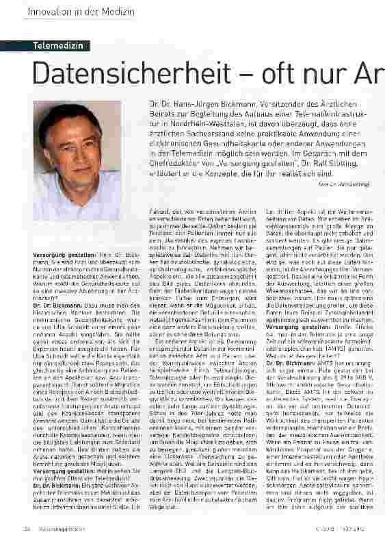 Vorschauseite 1: Datensicherheit - oft nur Argument zur Ablehnung