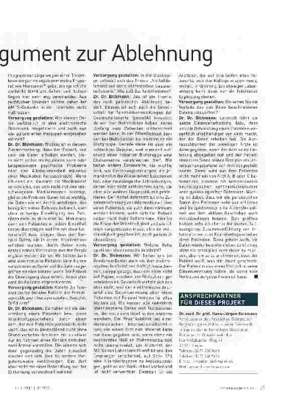 Vorschauseite 2: Datensicherheit - oft nur Argument zur Ablehnung