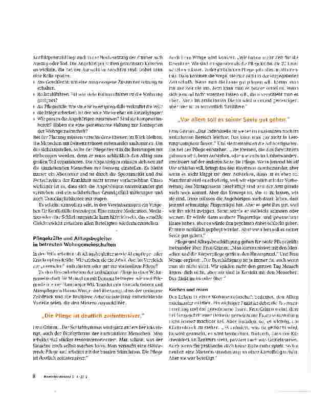 Vorschauseite 2: Das „Who is who betreuter Wohngemeinschaften
