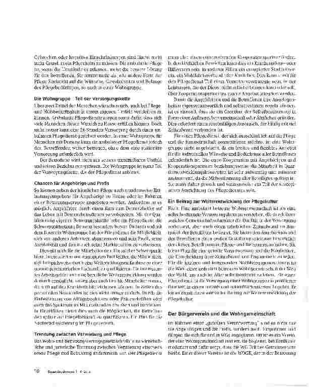 Vorschauseite 4: Das „Who is who betreuter Wohngemeinschaften