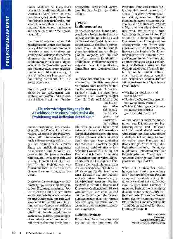 Vorschauseite 3: Projektmanagement -eine unterschätzte Disziplin