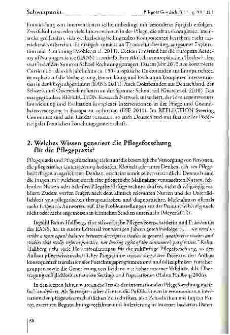 Vorschauseite 3: Wie kann der beste pflegewissenschaftliche Kenntnisstand in die Pflegepraxis gelangen?
