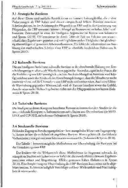 Vorschauseite 6: Wie kann der beste pflegewissenschaftliche Kenntnisstand in die Pflegepraxis gelangen?