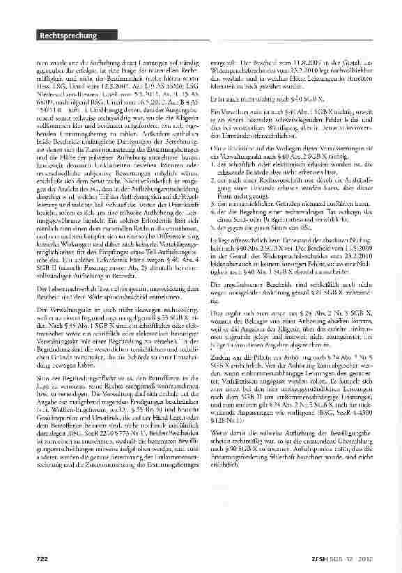 Vorschauseite 4: Absehen von Anhörung; Anforderungen an die Bestimmtheit eines Aufhebungsund Erstattungsbescheides; Anrechnung von Einkommen; Begründungspflicht; Nichtigkeit