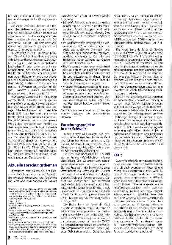 Vorschauseite 2: Hebammenforschung: ein Überblick