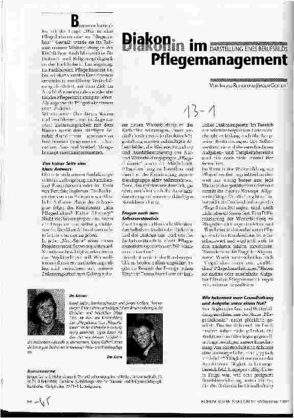 Vorschauseite 1: Diakon im Pflegemanagement