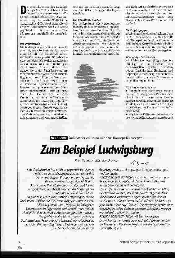 Vorschauseite 1: Zum Beispiel Ludwigsburg