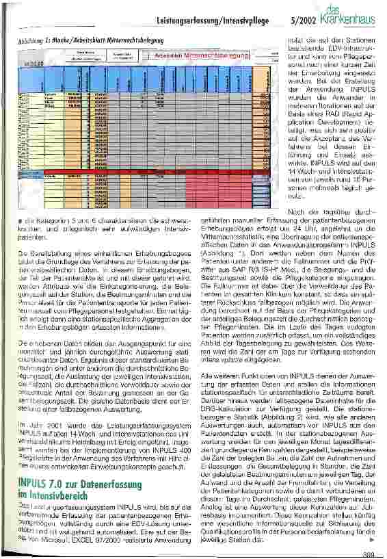 Vorschauseite 2: Standardisierte Leistungserfassung für die Intensivpflege als notwendiges Instrument der Kostenträgerrechung Einführung eines EDV-gestützten Verfahrens zur Erfassung intensivpfleg…