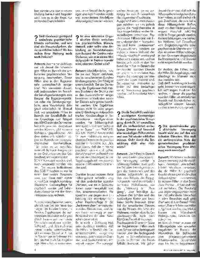Vorschauseite 2: Entwicklung in der Gemeindepsychiatrie