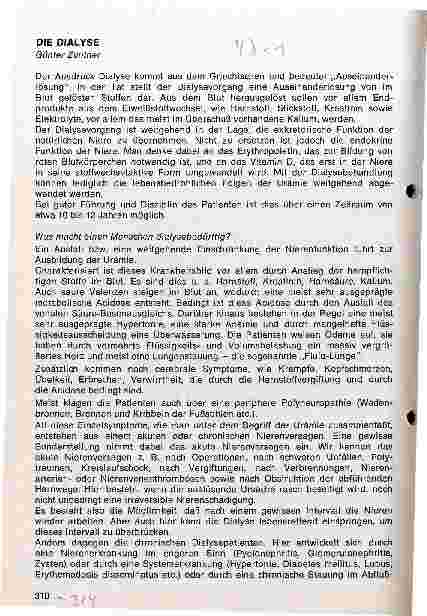 Vorschauseite 1: Die Dialyse