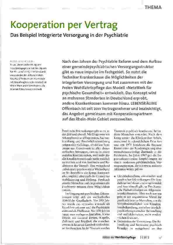 Vorschauseite 1: Kooperation per Vertrag