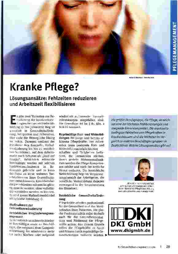Vorschauseite 1: Kranke Pflege?