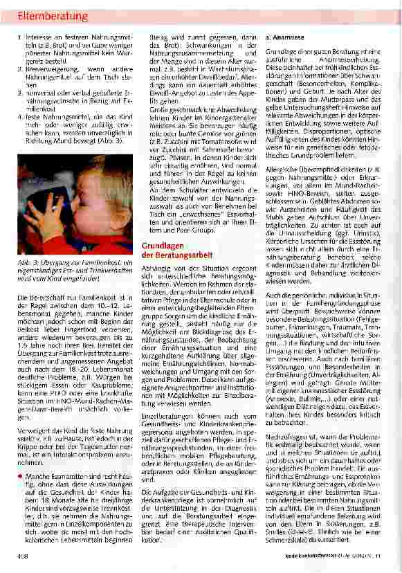Vorschauseite 3: Frühkindliche Essstörungen in der Pflegeberatung
